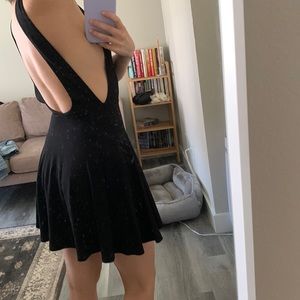 COPY - Black American apparel low sides and back skater dress